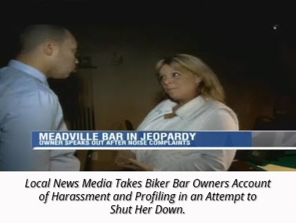 Biker Bar Targeted Owner Speaks to Local News Authorities Silent