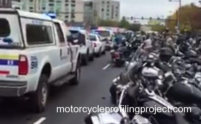 Police Blockade Motorcycle Clubs at Toy Run in Philadelphia