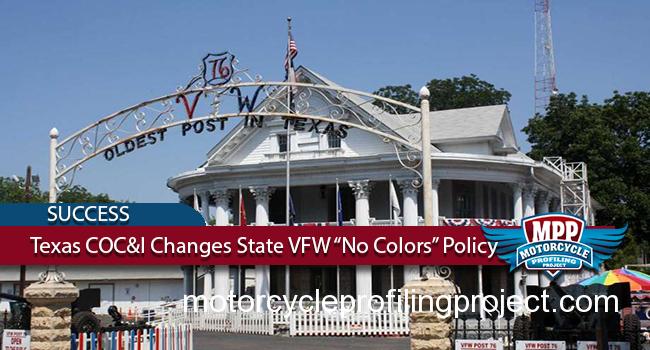 Texas Bikers Stop VFW’s No MC Colors Policy