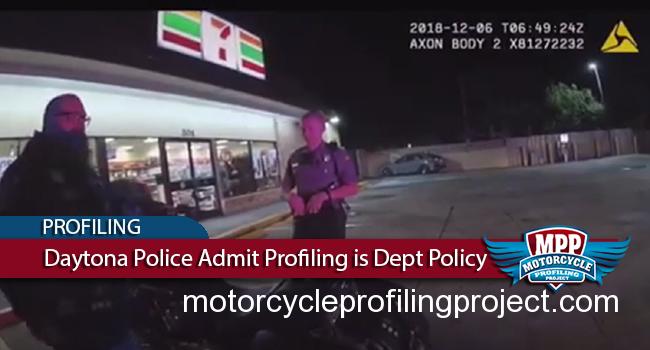  Motorcycle Profiling is Oﬃcial Daytona PD Policy