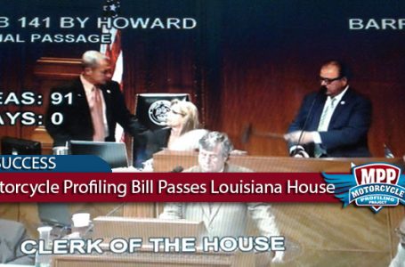 Motorcycle Profiling Bill Unanimously Passes Louisiana House