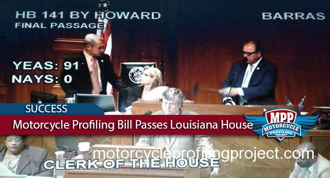  Motorcycle Profiling Bill Unanimously Passes Louisiana House