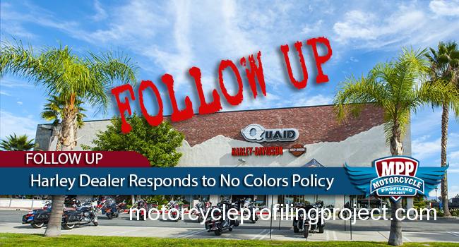 Harley-Davidson Dealer Blames “No Colors or Cuts” Policy on City